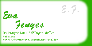 eva fenyes business card